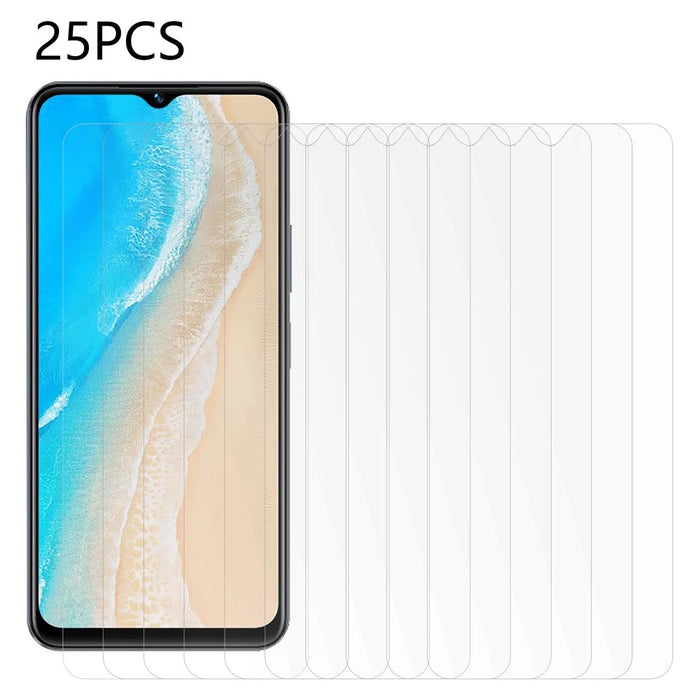 25Pcs For vivo Y35m 5G Tempered Glass Phone Screen Protector Anti-Scratch Full Glue Screen Film (No Package, with Wipes Set, Dust-absorber, Guide Sticker) - 1