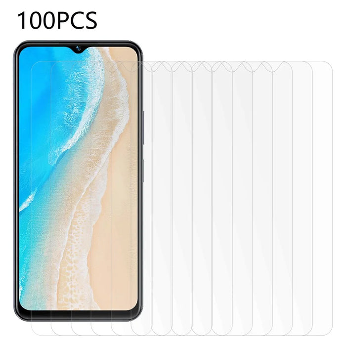 100Pcs Tempered Glass Screen Protector for vivo Y35m 5G , Scratch-Resistant Ultra Clear Phone Screen Film (No Package, with Wipes Set, Dust-absorber, Guide Sticker) - 1