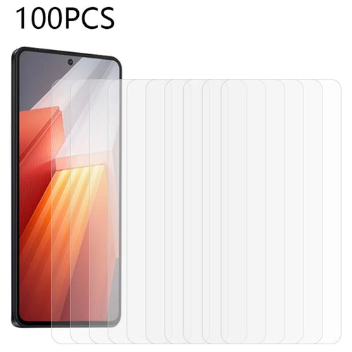 100Pcs For vivo iQOO Neo8 5G / Neo8 Pro 5G Dust-Proof Screen Protector Tempered Glass Screen Film (No Package, with Wipes Set, Dust-absorber, Guide Sticker) - 1