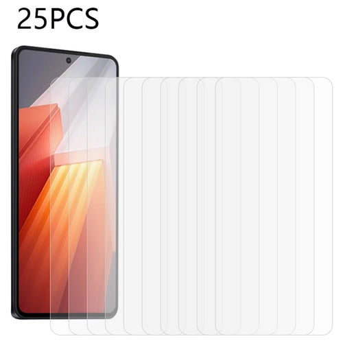 25Pcs For vivo iQOO Neo8 5G / Neo8 Pro 5G Cell Phone Screen Film Tempered Glass Screen Protector (No Package, with Wipes Set, Dust-absorber, Guide Sticker) - 1