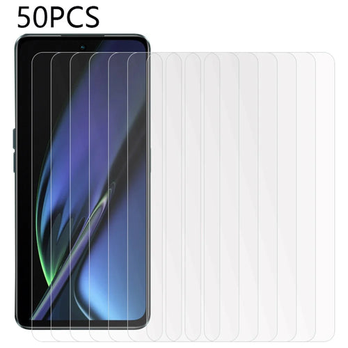 50Pcs Tempered Glass Film for Oppo K11x 5G , Full Glue Scratch-Resistant Phone Screen Protector (No Package, with Wipes Set, Dust-absorber, Guide Sticker) - 1
