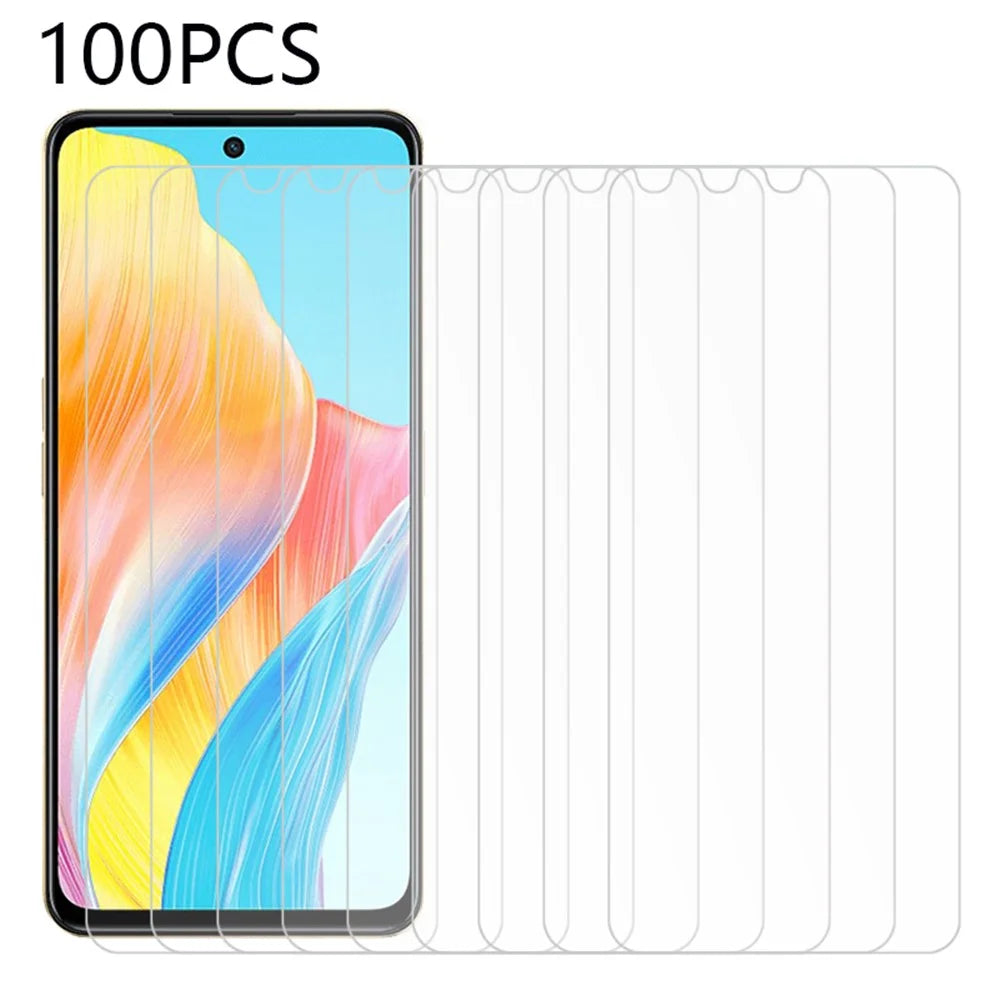 100Pcs For Oppo F23 5G Explosion Proof Screen Protector Tempered Glass Screen Film (No Package, with Wipes Set, Dust-absorber, Guide Sticker) - 1