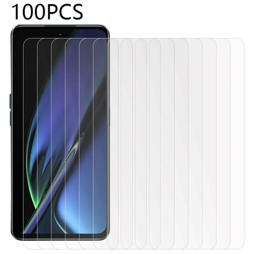100Pcs Ultra Clear Tempered Glass Film for Oppo K11x 5G , Abrasion Resistant Phone Screen Protector (No Package, with Wipes Set, Dust-absorber, Guide Sticker) - 1