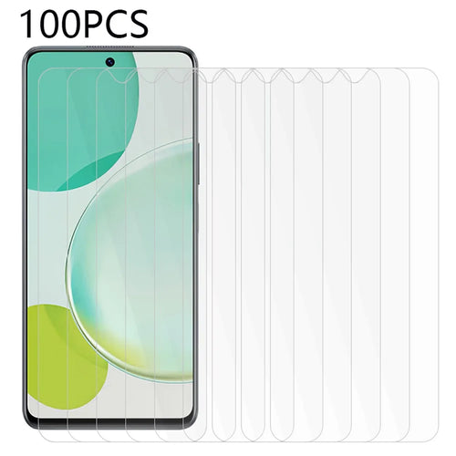 100Pcs For Huawei Enjoy 60 Pro Super Clear Design Phone Screen Protector Anti-Scratch Tempered Glass Covering Film (No Package, with Wipes Set, Dust-absorber, Guide Sticker) - 1