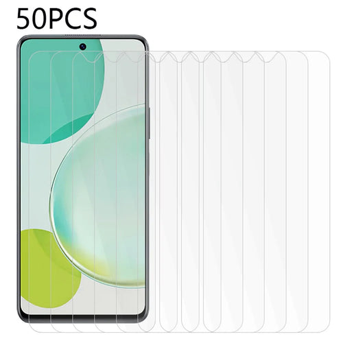 50Pcs For Huawei Enjoy 60 Pro HD Clear Scratch-Resistant Tempered Glass Film Screen Protector (No Package, with Wipes Set, Dust-absorber, Guide Sticker) - 1