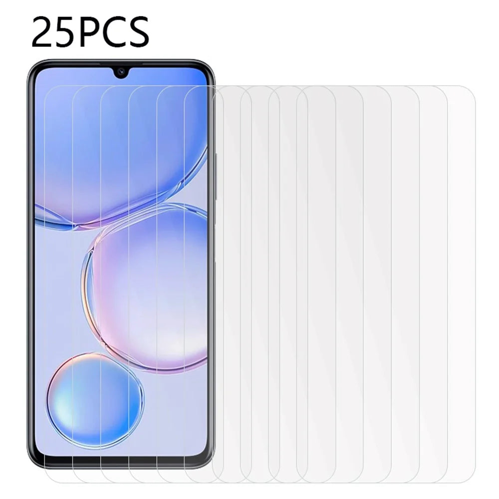 25Pcs For Huawei Enjoy 60 HD Clear Tempered Glass Film Dustproof Phone Screen Protector (No Package, with Wipes Set, Dust-absorber, Guide Sticker) - 1