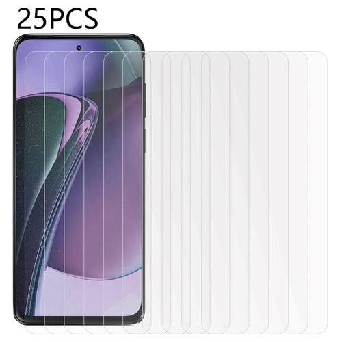 25Pcs For Motorola Moto G Stylus 4G / 5G (2023) Hard Tempered Glass Film HD Clear Dustproof Phone Screen Protector (No Package, with Wipes Set, Dust-absorber, Guide Sticker) - 1