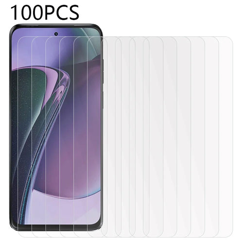 100Pcs For Motorola Moto G Stylus 4G / 5G (2023) Anti-Scratch Tempered Glass Phone Screen Film Clear Screen Protector (No Package, with Wipes Set, Dust-absorber, Guide Sticker) - 1