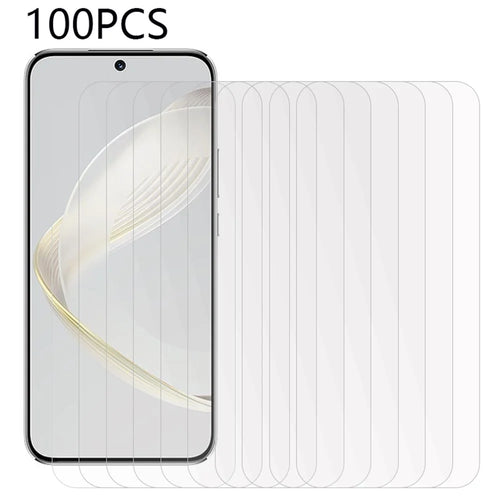 100Pcs For Huawei nova 11 / nova 12s 4G / nova 12 Lite 4G / nova 11i Phone Screen Protector HD Clear Full Glue Tempered Glass Film (No Package, with Wipes Set, Dust-absorber, Guide Sticker) - 1