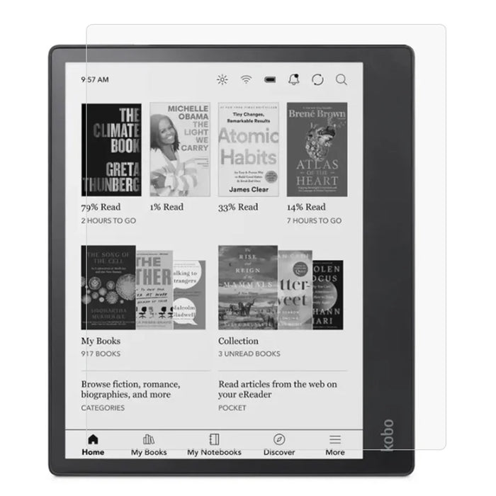 For Kobo Elipsa 2E Screen Protector Full Coverage E-reader Clear HD Shield PET Film - 1