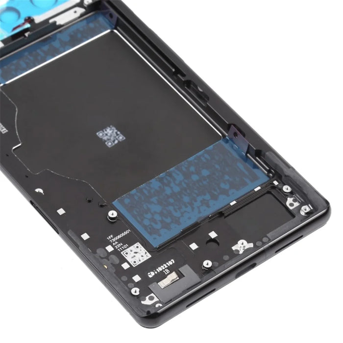 For Google Pixel 6 Pro 5G OEM Back Battery Housing Cover + Middle Plate Frame Replacement - Black - 5