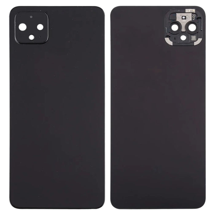 For Google Pixel 4 OEM Battery Back Cover Rear Door Housing Replacement with Camera Lens Ring Cover - Black - 1