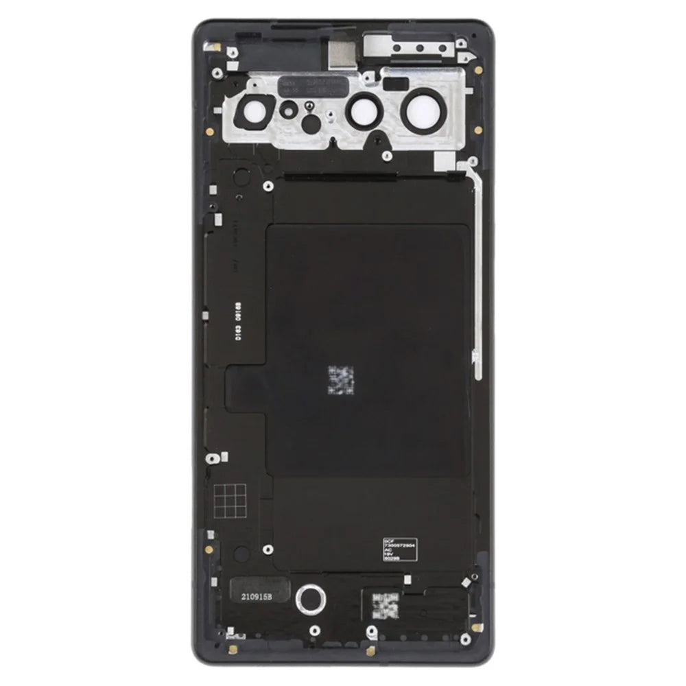For Google Pixel 6 Back Battery Housing Cover+Middle Plate Frame Replacement - Black - 3