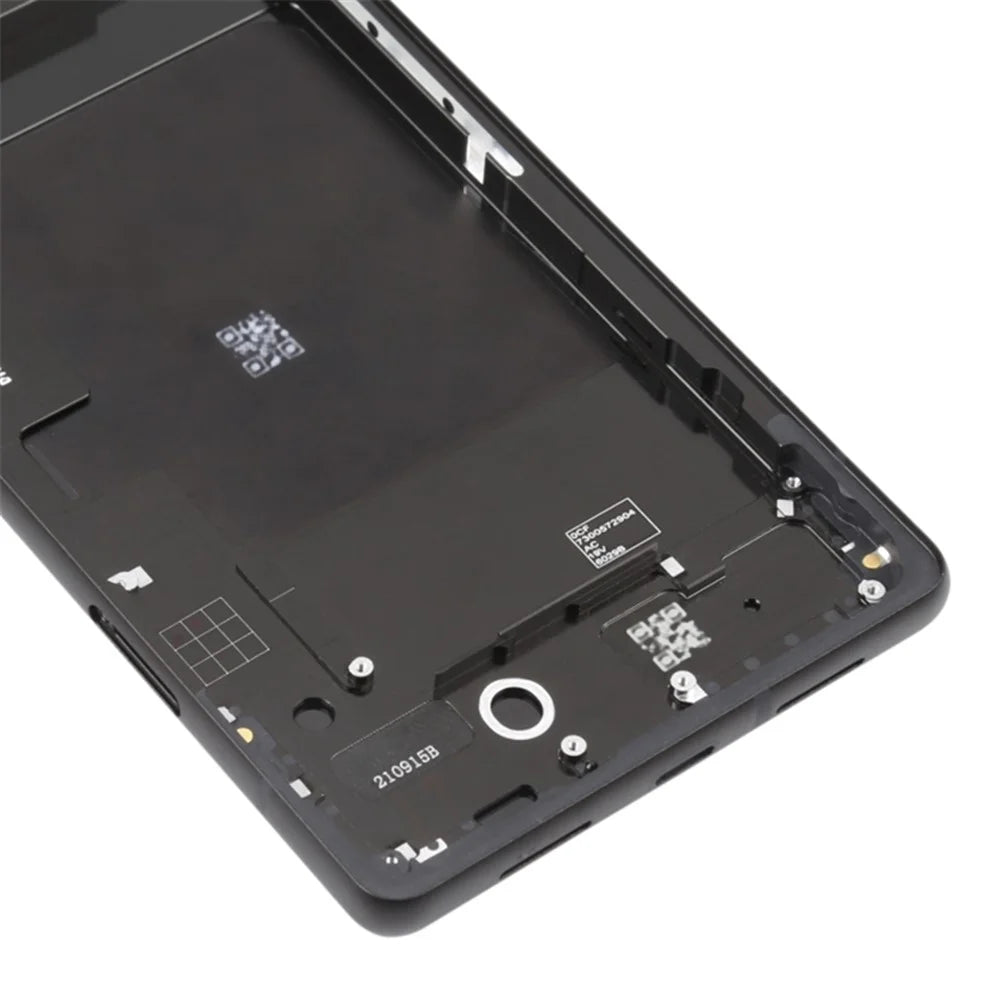 For Google Pixel 6 Back Battery Housing Cover+Middle Plate Frame Replacement - Black - 5
