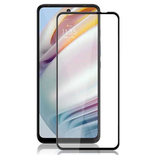 AMORUS Tempered Glass Film for Motorola Moto G60 / G60S Silk Printing Full Glue HD Screen Protector - Black - 1