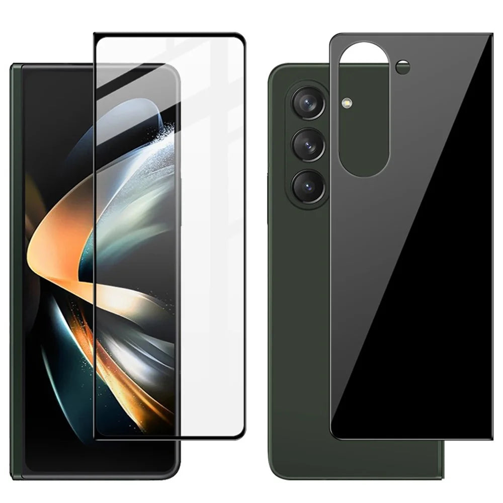 IMAK For Samsung Galaxy Z Fold5 5G 1 Set Front and Back Tempered Glass Full Screen Protector HD Clear Full Glue Film - 4