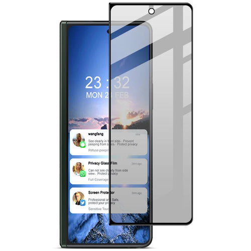 IMAK For Samsung Galaxy Z Fold5 5G Anti-spy Tempered Glass Film Full Coverage Phone Screen Protector - 1