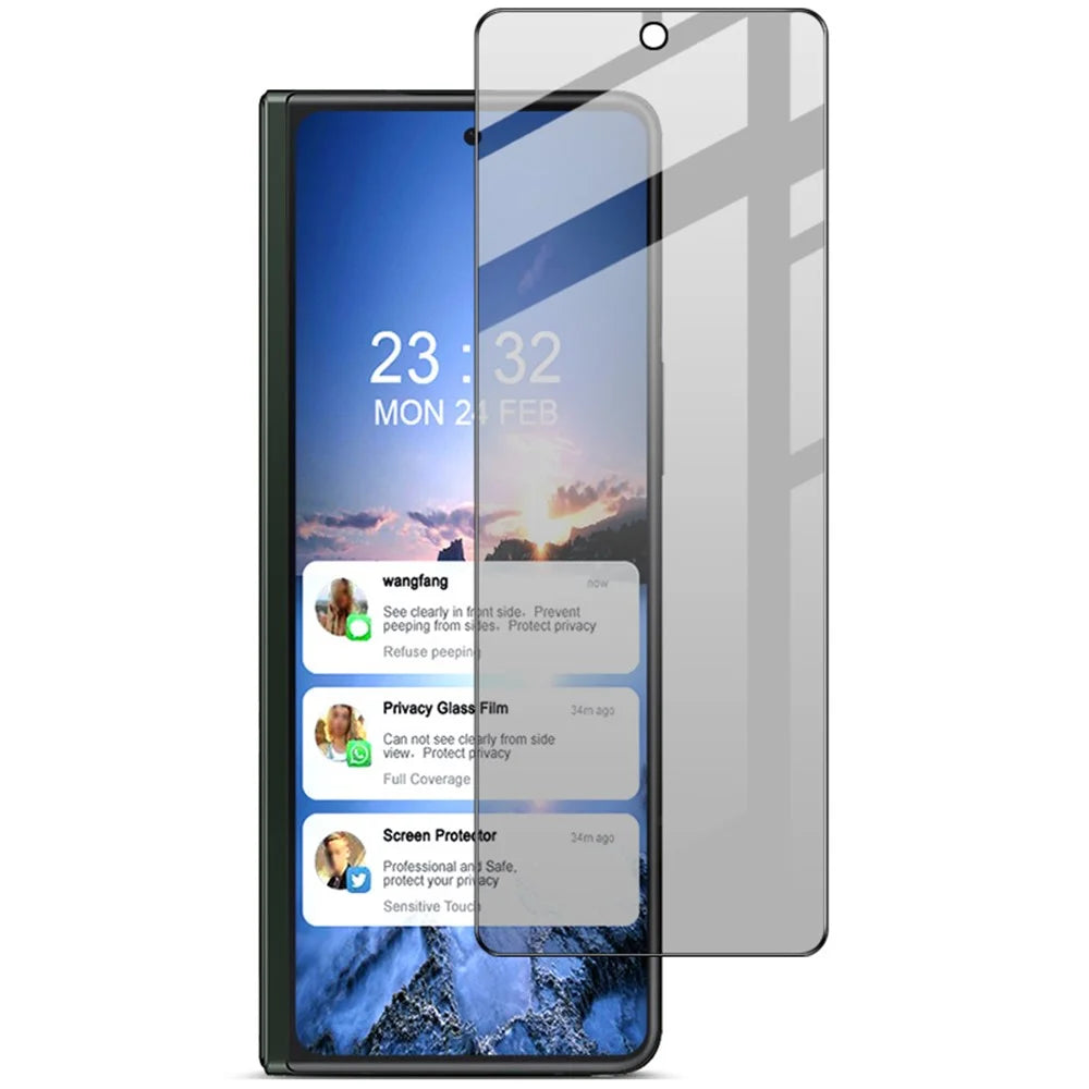 IMAK For Samsung Galaxy Z Fold5 5G Tempered Glass Screen Protector Full Glue Anti-Spy Phone Screen Film (Scaled Down Version) - 1