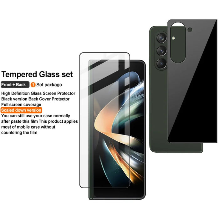 IMAK For Samsung Galaxy Z Fold5 5G Front and Back Tempered Glass Screen Protector Set HD Clear Full Glue Film (Scaled Down Version) - 2