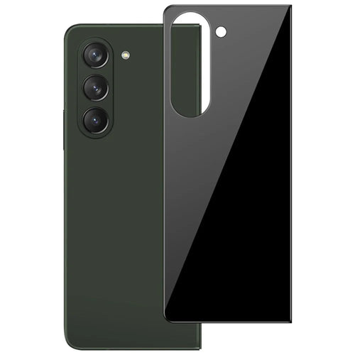 For Samsung Galaxy Z Fold5 5G Back Protector Silk Printing Full Glue Complete Cover Tempered Glass Film - Black - 1