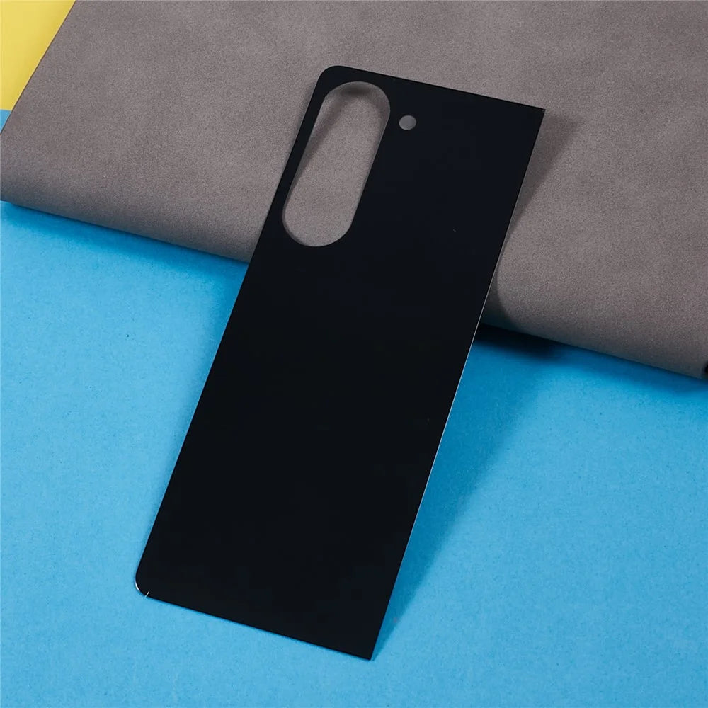 For Samsung Galaxy Z Fold5 5G Back Protector Silk Printing Full Glue Complete Cover Tempered Glass Film - Black - 3