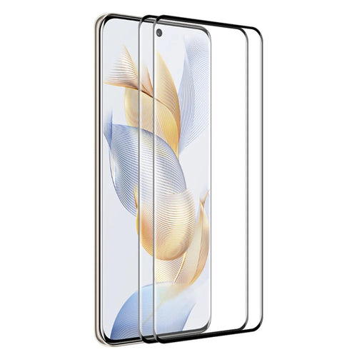 ENKAY HAT PRINCE 2PCS For Honor 90 Full Glue Complete Cover Screen Protector 0.26mm 9H 3D Curved Tempered Glass Support Fingerprint Unlock - 1
