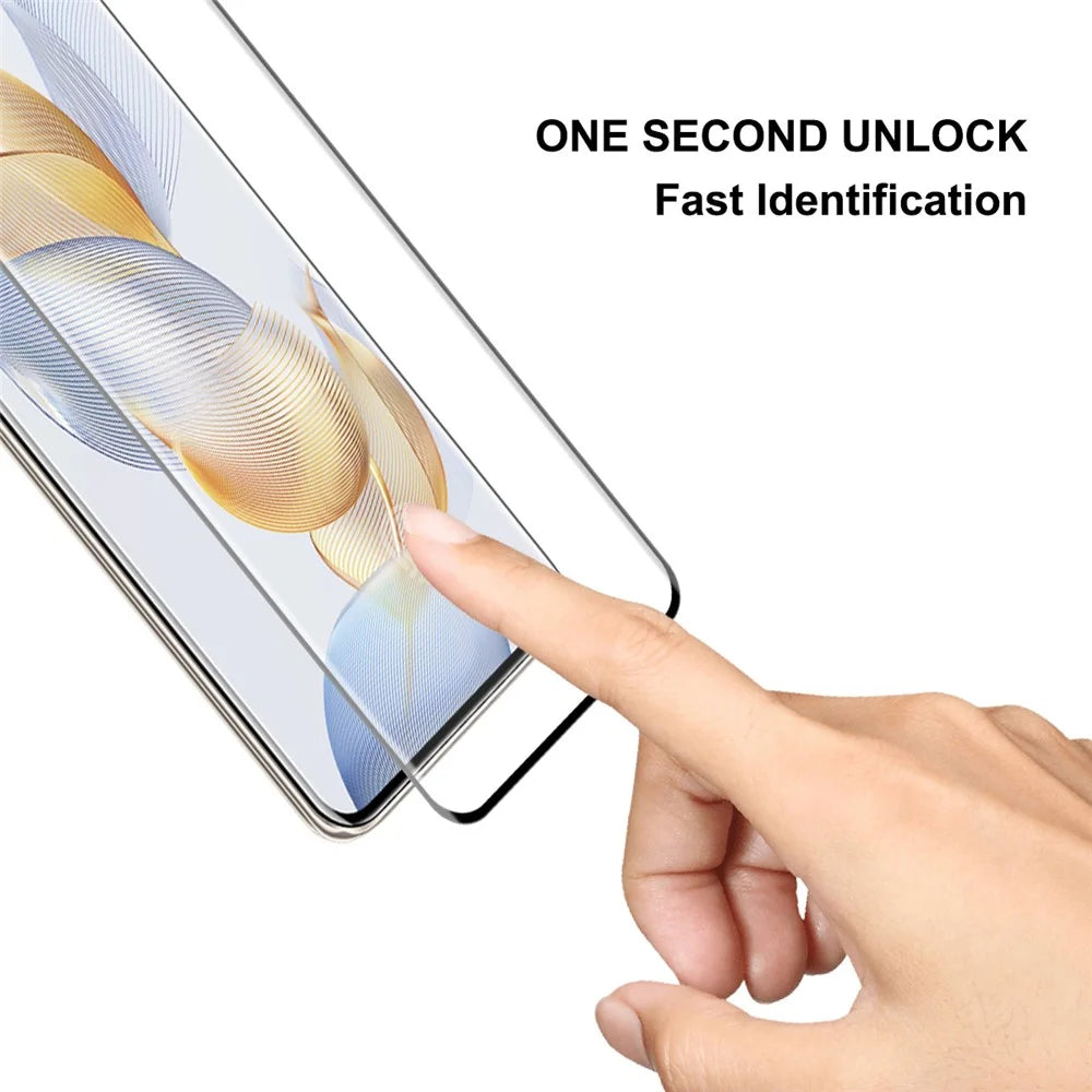 ENKAY HAT PRINCE 2PCS For Honor 90 Full Glue Complete Cover Screen Protector 0.26mm 9H 3D Curved Tempered Glass Support Fingerprint Unlock - 4