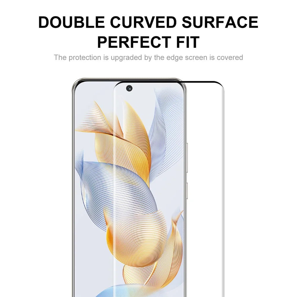 ENKAY HAT PRINCE 2PCS Full Screen Protector for Honor 90 Side Glue 3D Curved Tempered Glass Support Fingerprint Unlock - 2
