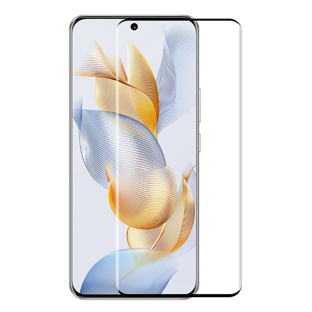 ENKAY HAT PRINCE Screen Protector for Honor 90 Side Glue 3D Curved Tempered Glass Full Cover Support Fingerprint Unlock - 1