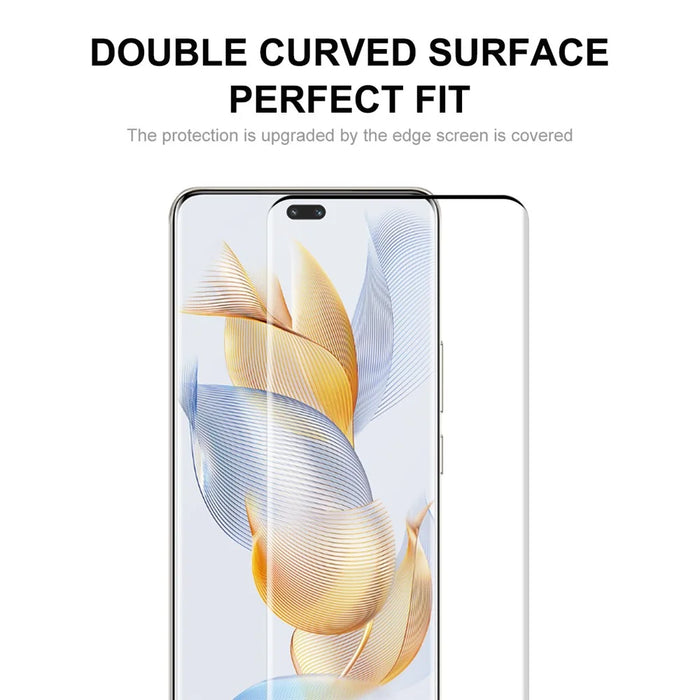 ENKAY HAT PRINCE For Honor 90 Pro 3D Curved Tempered Glass Side Glue HD Clear Full Screen Protector Support Fingerprint Unlock - 2