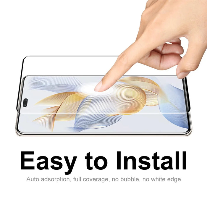 ENKAY HAT PRINCE For Honor 90 Pro 3D Curved Tempered Glass Side Glue HD Clear Full Screen Protector Support Fingerprint Unlock - 5