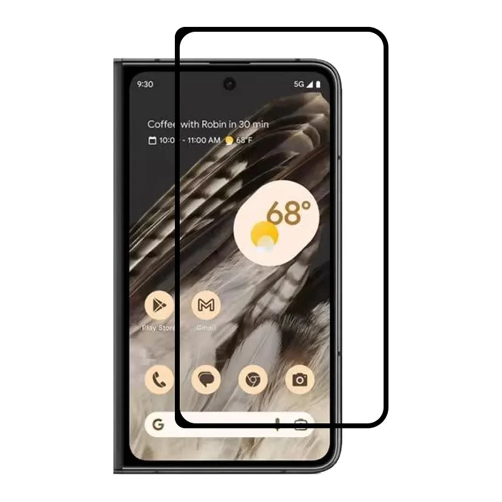 For Google Pixel Fold Screen Protector Full Cover Full Glue  Silk Printing Tempered Glass Film Secondary Hardening - 1