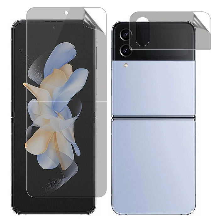 For Samsung Galaxy Z Flip4 5G Front Screen and Back Screen Protector Full Coverage Anti-spy Matte PET Film - 1
