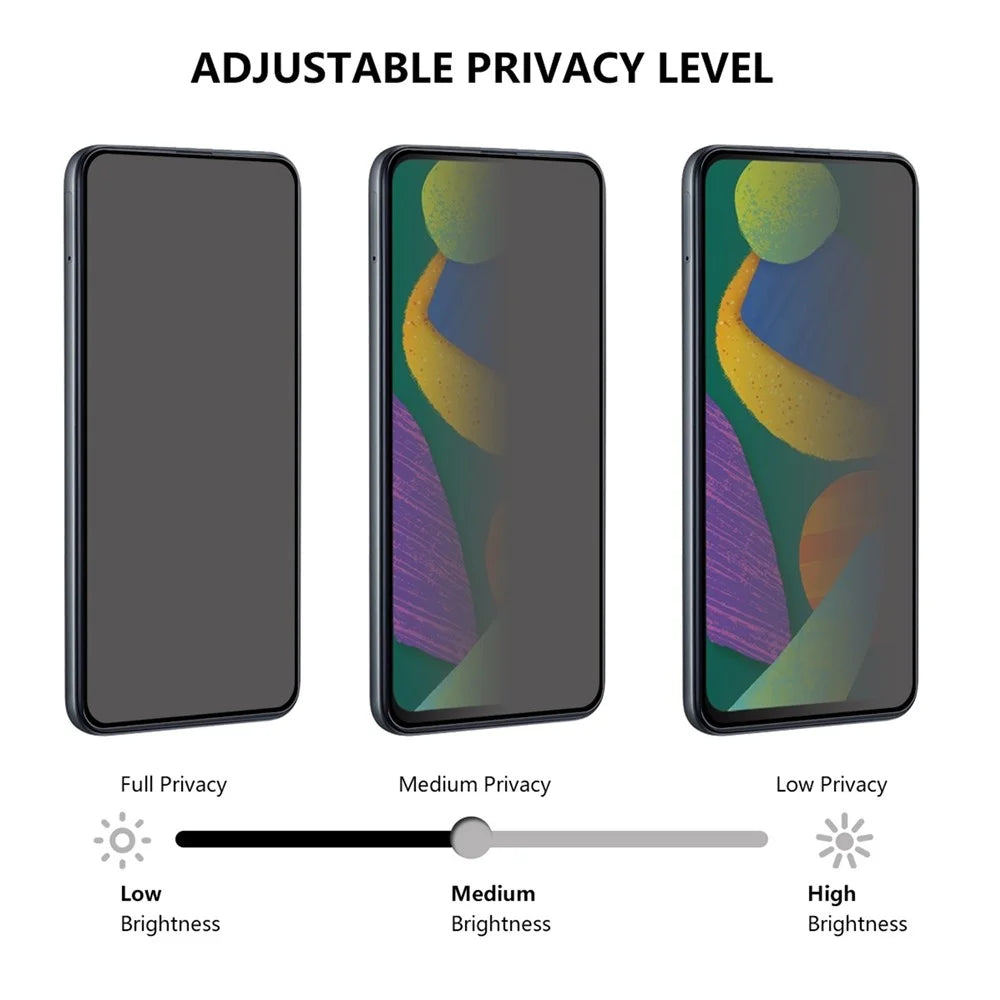 For Samsung Galaxy Z Fold5 5G Silk Printing Anti-spy Tempered Glass Screen Protector Full Cover Film - 4