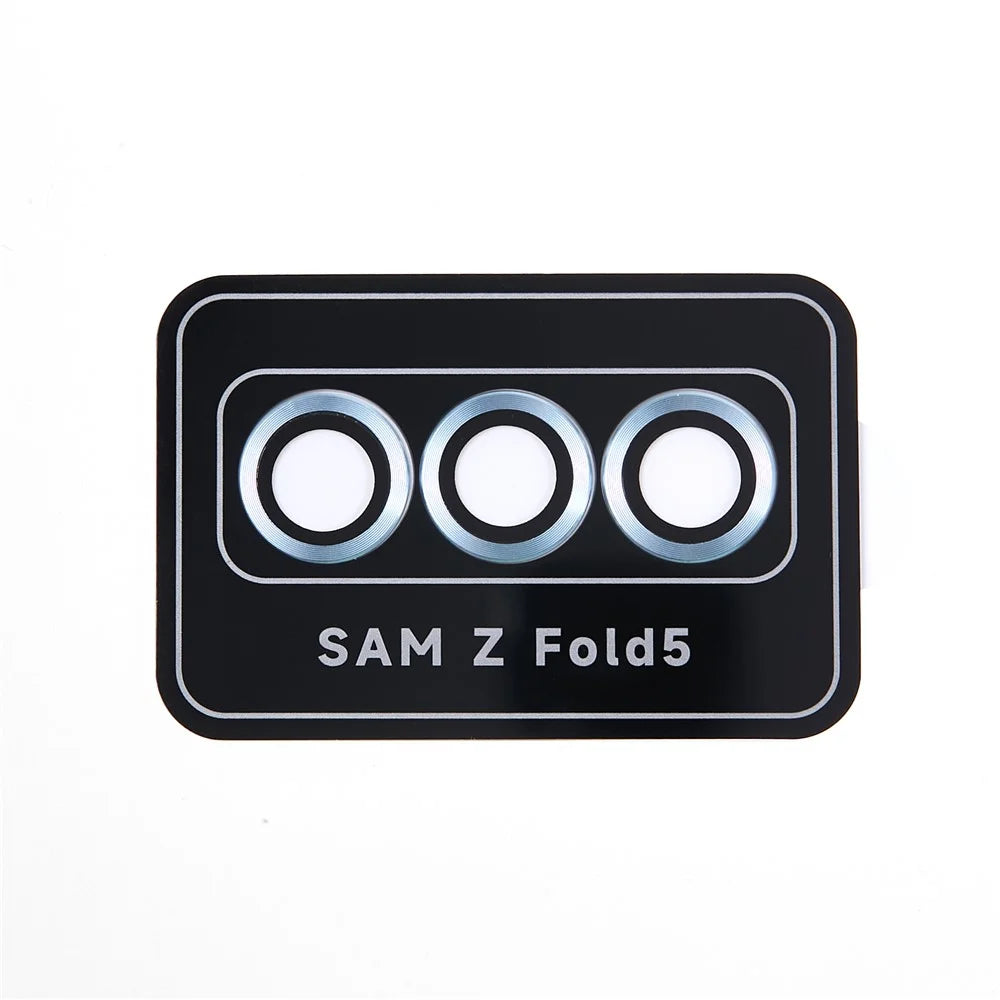 For Samsung Galaxy Z Fold5 5G Camera Lens Protector Metal + Tempered Glass Clear Lens Film Positioning Installation - Blue - 2