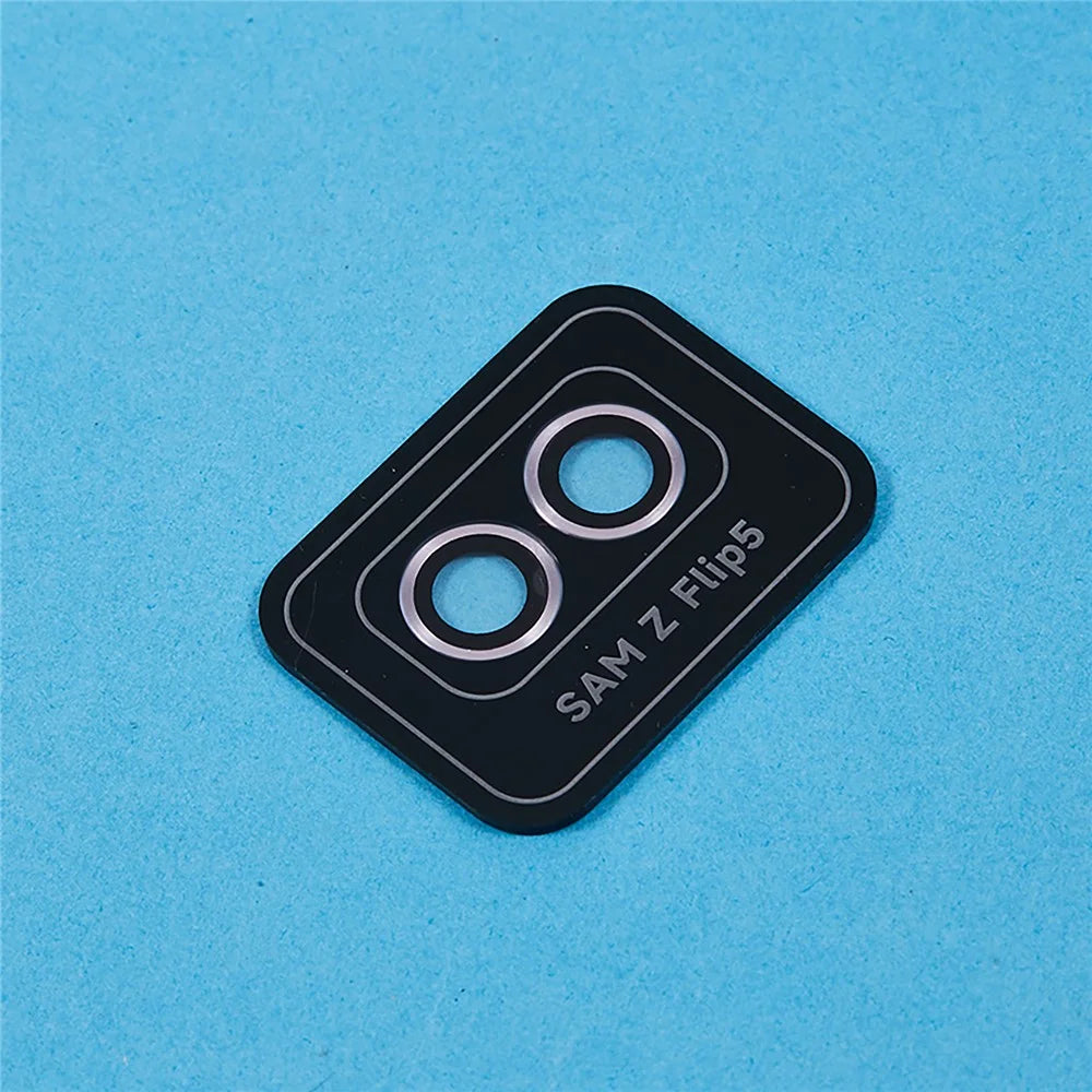 For Samsung Galaxy Z Flip5 5G Camera Lens Protector Positioning Installation Metal + Tempered Glass Lens Cover Film - Purple - 5