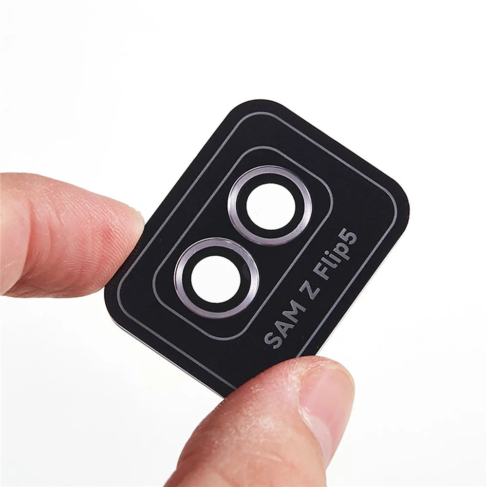 For Samsung Galaxy Z Flip5 5G Camera Lens Protector Positioning Installation Metal + Tempered Glass Lens Cover Film - Purple - 6