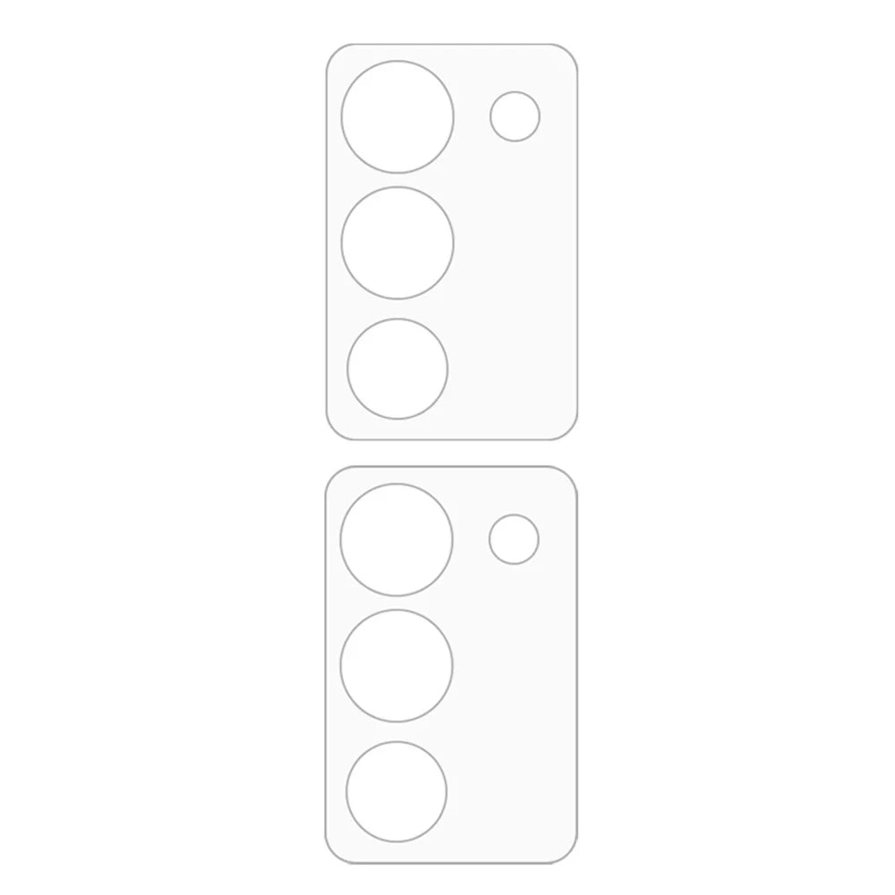 2Pcs For vivo S17 5G HD Clear 3D Arc Edge Tempered Glass Camera Lens Protector Phone Rear Lens Film - 2