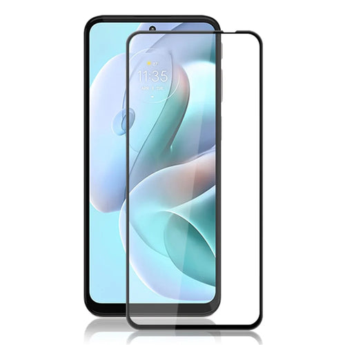 AMORUS For Motorola Moto G31 4G / G41 4G Screen Protector Secondary Hardening Silk Printing Tempered Glass Film - Black - 1