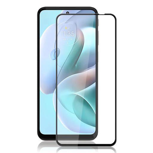 AMORUS For Motorola Moto G31 4G / G41 4G Screen Protector Secondary Hardening Silk Printing Tempered Glass Film - Black - 1