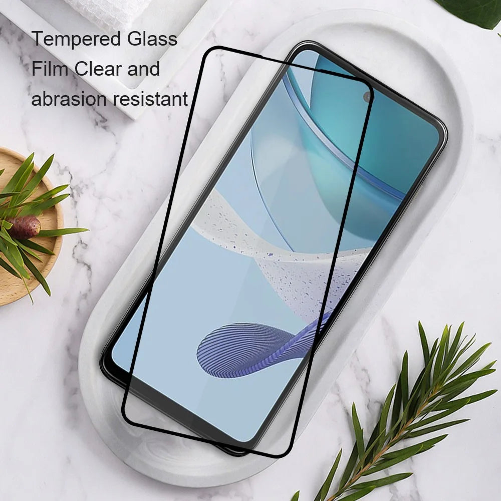 AMORUS 2Pcs For Motorola Edge 30 Neo 5G Full Coverage Cell Phone Screen Protector Silk Printing Full Glue Tempered Glass Film - Black - 5