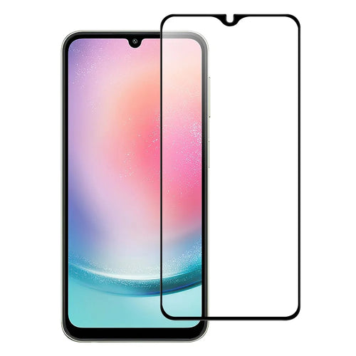 For Samsung Galaxy A24 4G (162.1 x 77.6 x 8.3mm) Full Glue Phone Screen Protector Black Edge AGC Glass Anti-explosion Film - 1