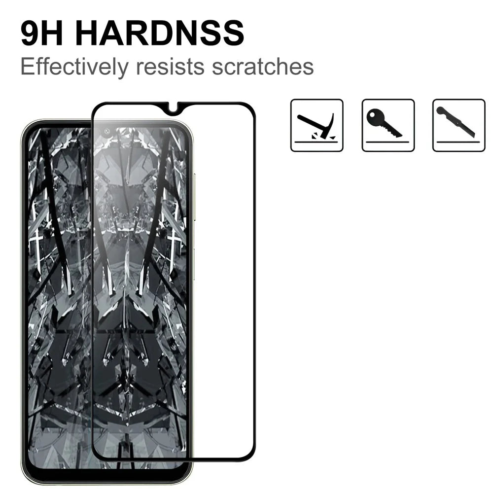 For Samsung Galaxy A24 4G (162.1 x 77.6 x 8.3mm) Full Glue Phone Screen Protector Black Edge AGC Glass Anti-explosion Film - 3