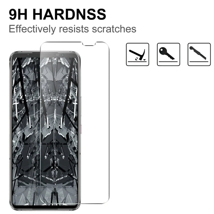 For Asus ROG Phone 7 5G Tempered Glass Screen Protector 2.5D Arc Edge HD Clear Anti-explosion Film - 3