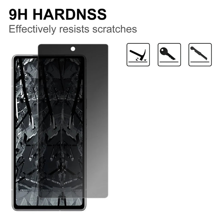 For Google Pixel 7a Anti-spy Tempered Glass Screen Protector 2.5D Arc Edge Anti-explosion Film - 3