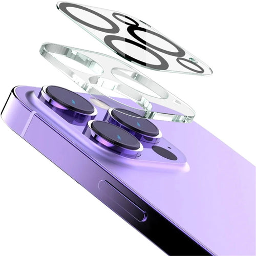 IMAK For iPhone 15 Pro / 15 Pro Max Tempered Glass Lens Protector Clear Integrated Lens Film + Acrylic Lens Cap - 1