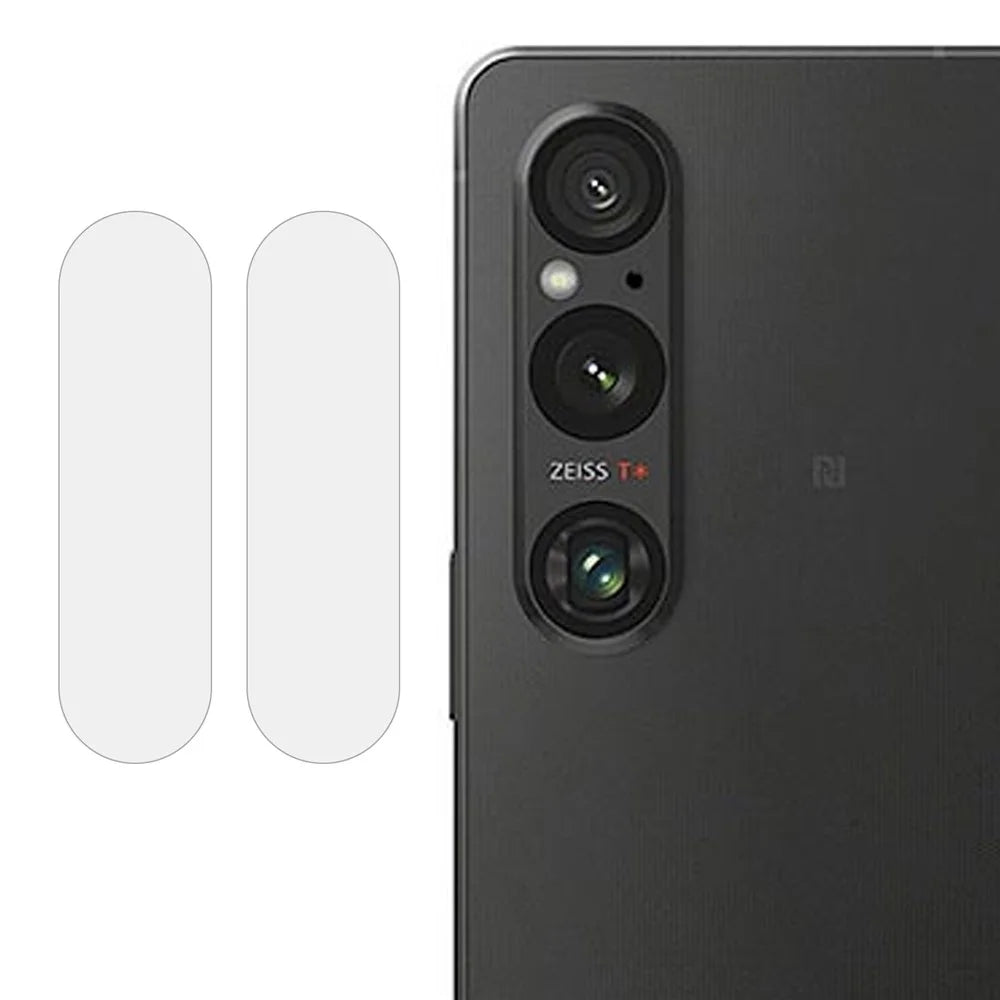 2Pcs For Sony Xperia 1 V Tempered Glass Camera Lens Protector 2.5D Arc Edge HD Clear Phone Lens Film - 1