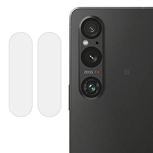2Pcs For Sony Xperia 1 V Tempered Glass Camera Lens Protector 2.5D Arc Edge HD Clear Phone Lens Film - 1