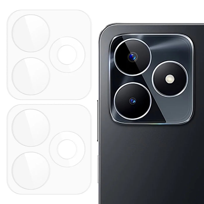 2Pcs For Realme C53 (Global) Camera Lens Protector Tempered Glass 3D Arc Edge HD Clear Phone Lens Film - 1