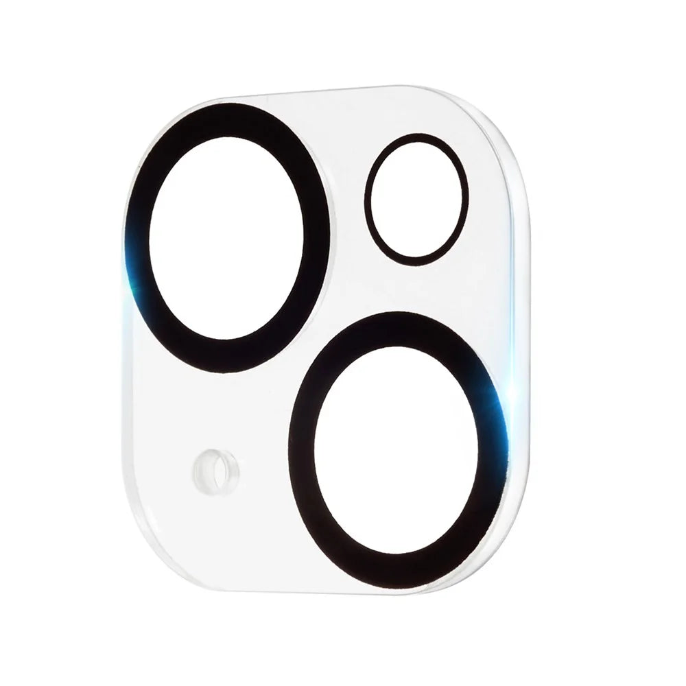 2Pcs for iPhone 15 / 15 Plus Camera Lens Protector Silk Printing 3D Arc Edge HD Tempered Glass Lens Film with Black Circle - 2